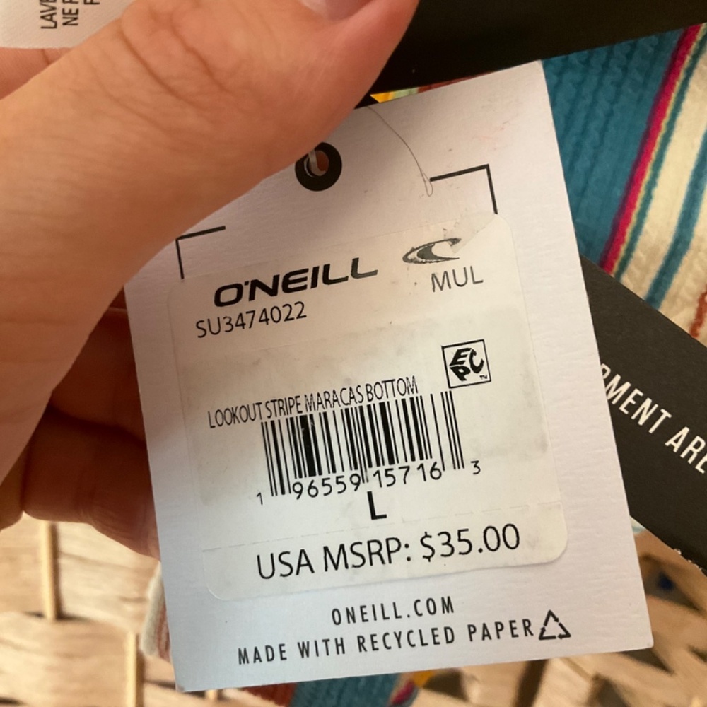 NWT Bikini Set O’Neill Jupiter Stripe Women’s Large - Picture 13 of 16